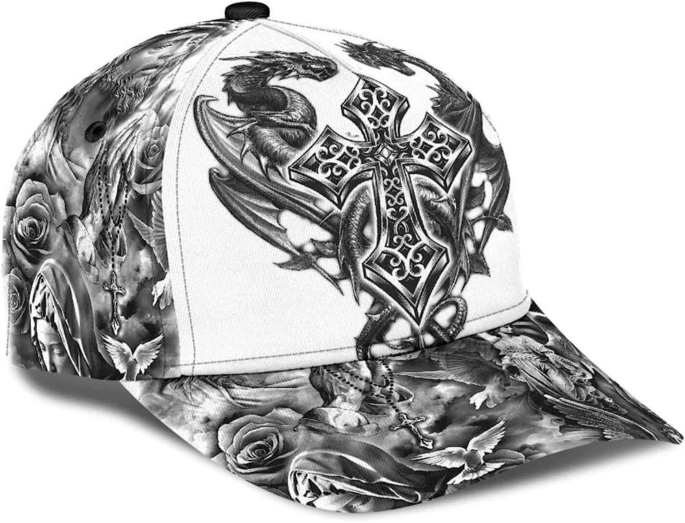 Cross Christian Jesus All Over Print Baseball Cap, God Cap, Gift Ideas For Male