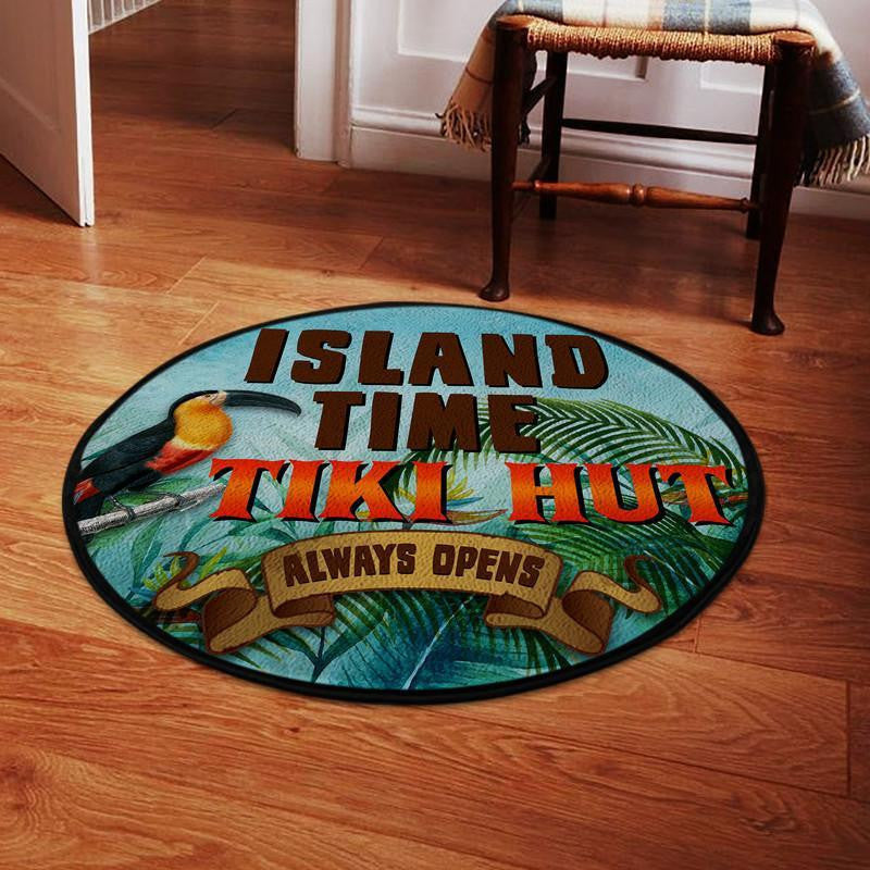 Tiki Bar Round Mat Round Floor Mat Room Rugs Carpet Outdoor Rug Washable Rugs