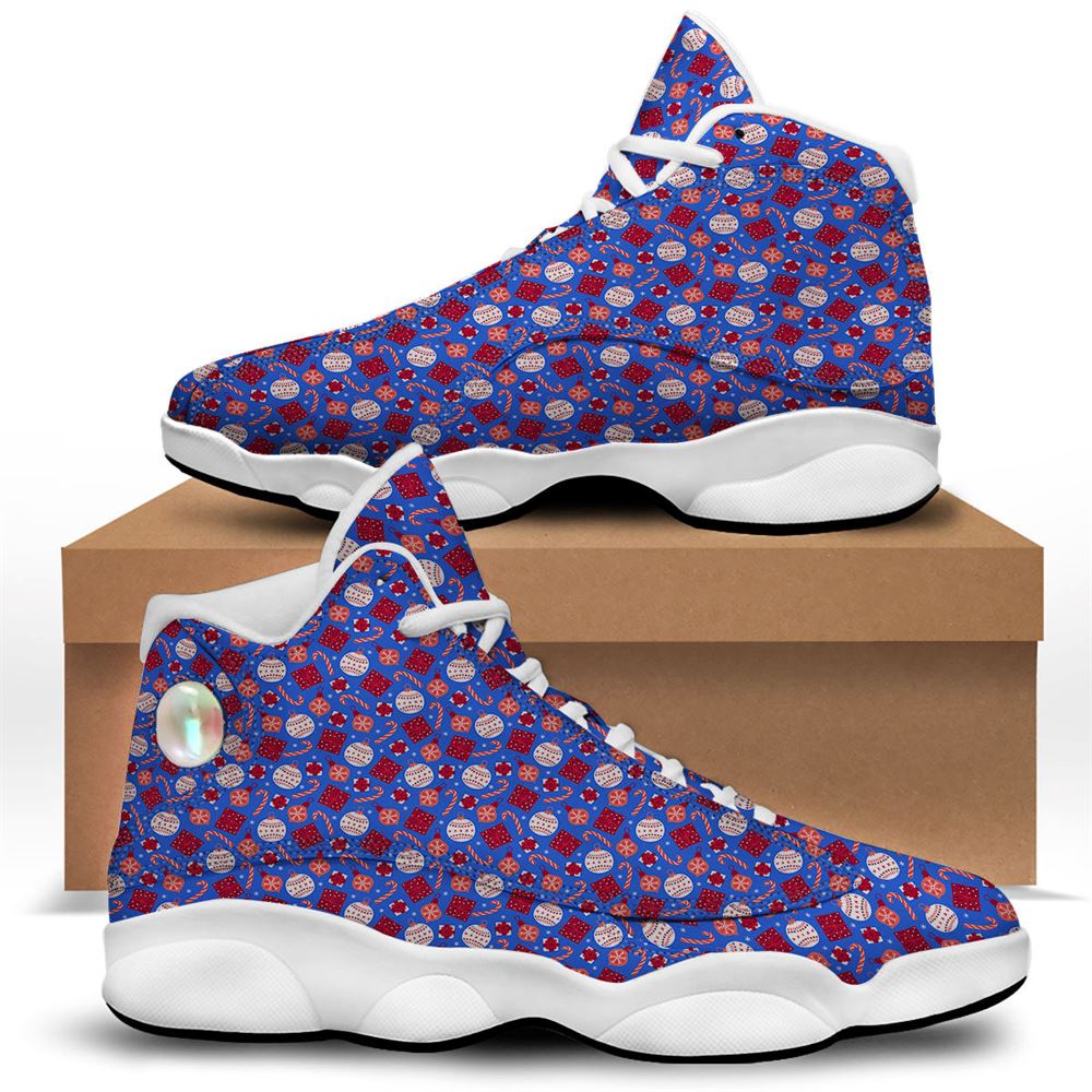 Christmas Basketball Shoes, Holiday Elements Christmas Print Pattern Jd13 Shoes For Men Women, Christmas Fashion Shoes