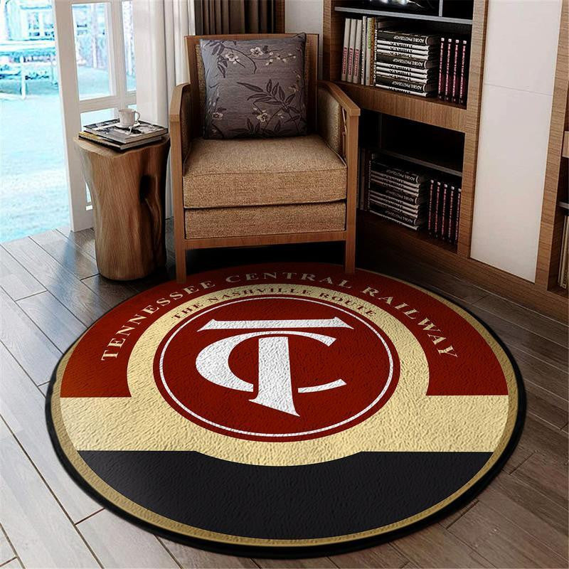 Tennessee Living Room Round Mat Circle Rug Tennessee Central Railroad