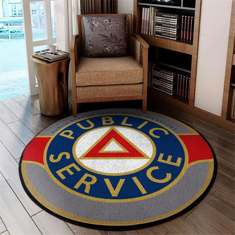 Public Living Room Round Mat Circle Rug Public Service