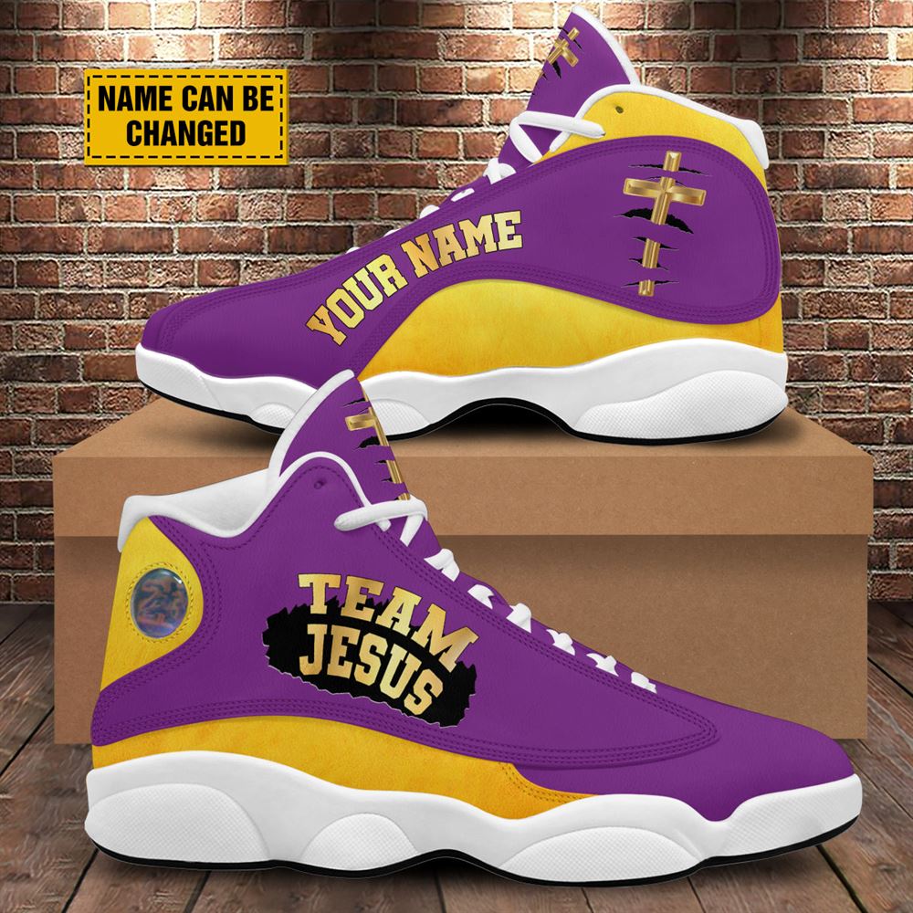 Team Jesus Customized Purple Jesus Jd13 Shoes For Man And Women, Christian Basketball Shoes, Gifts For Christian, God Shoes