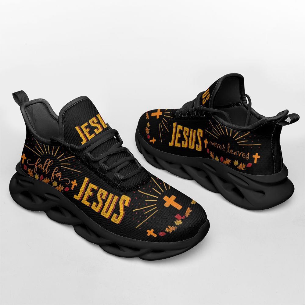 Christian Best Running Shoes, Fall For Jesus Running Sneakers Max Soul Shoes For Men And Women, Jesus Fashion Shoes