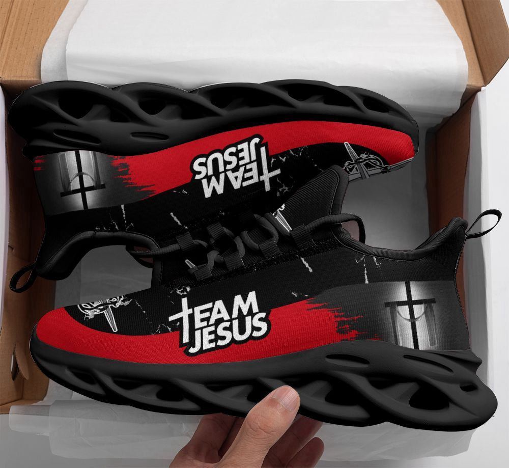 Christian Best Running Shoes, Team Jesus Running Sneakers Max Soul Shoes For Men And Women, Jesus Fashion Shoes