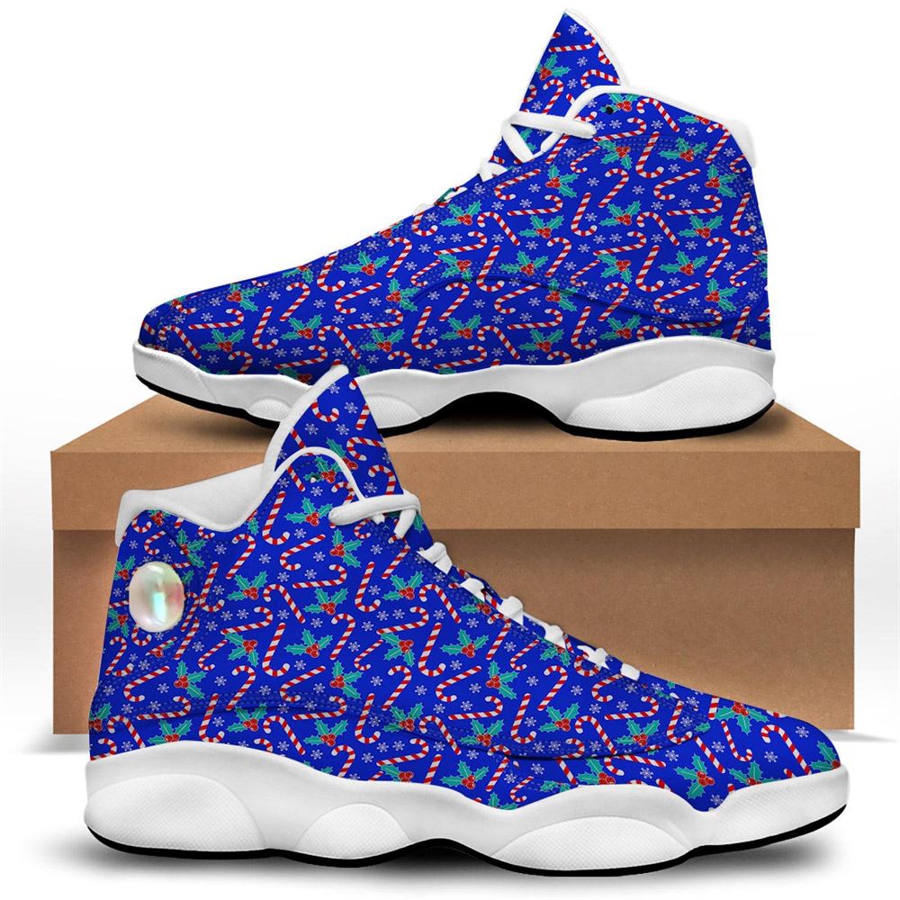 Christmas Basketball Shoes, Candy And Christmas Berry Print Pattern Jd13 Shoes For Men Women, Christmas Fashion Shoes