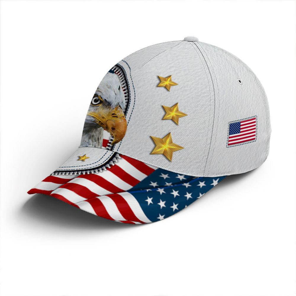 Eagle And US Flag Baseball Cap, Christian Baseball Cap, Religious Cap, Jesus Gift, Jesus Hat