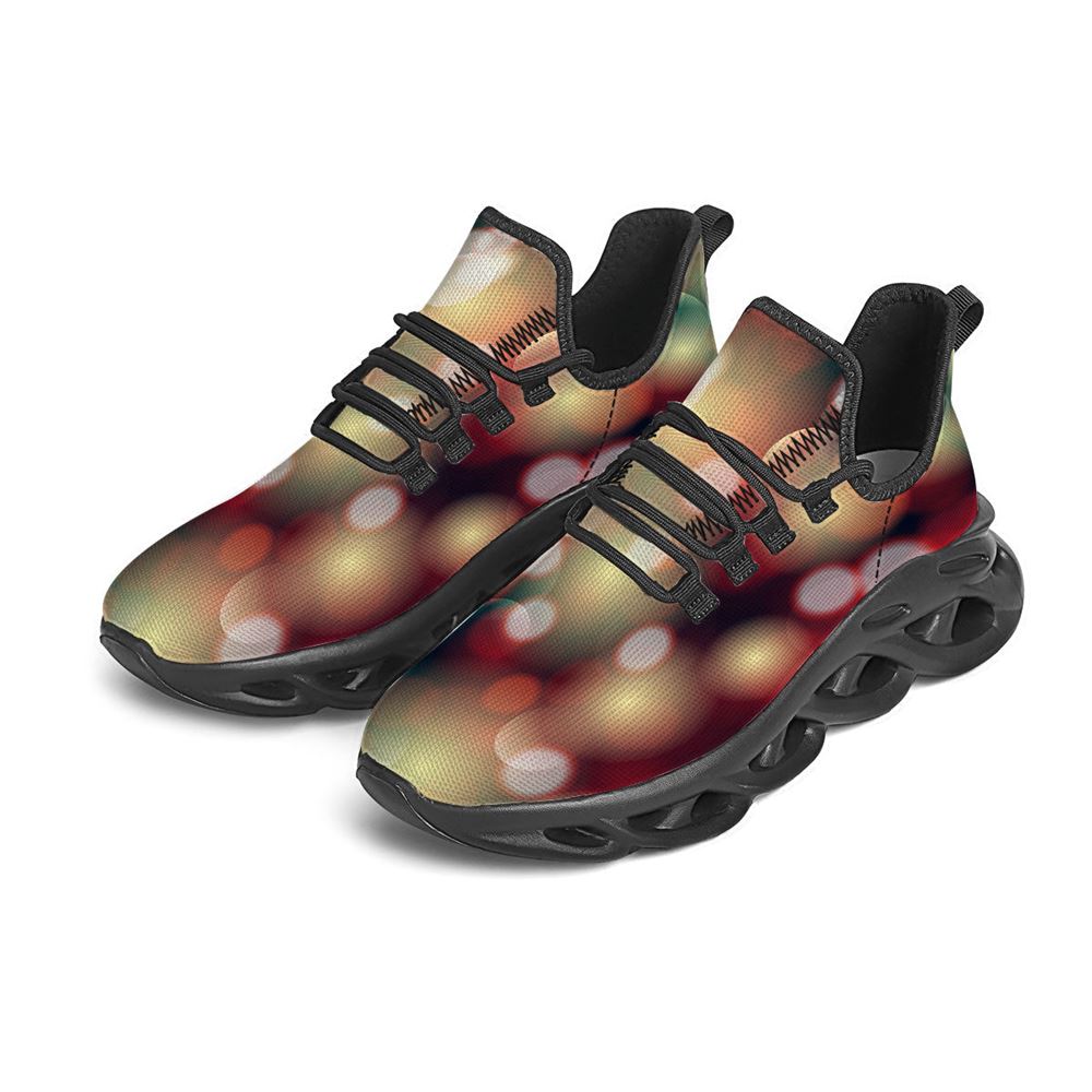 Christmas Defocused Lights Print Black Max Soul Shoes For Men Women, Best Running Sneaker, Christmas Shoes, Winter Fashion Shoes