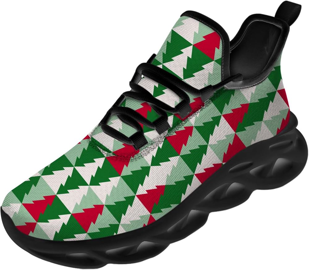 Christmas Running Shoes, Christmas Tree Pattern Max Soul Shoes For Men Women, Christmas Shoes, Winter Fashion Shoes