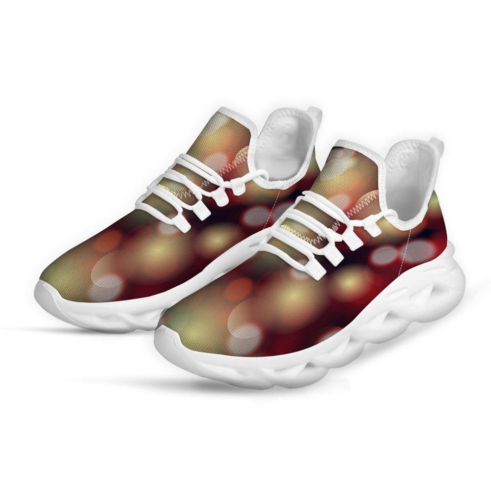 Christmas Defocused Lights Print White Max Soul Shoes For Men Women, Best Running Sneaker, Christmas Shoes, Winter Fashion Shoes