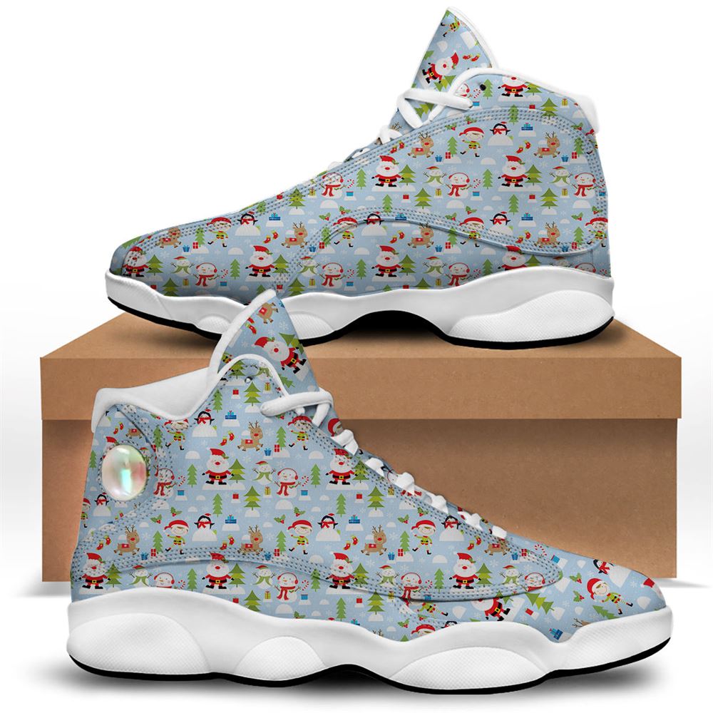 Christmas Basketball Shoes, Merry Christmas Cute Print Pattern Jd13 Shoes For Men Women, Christmas Fashion Shoes