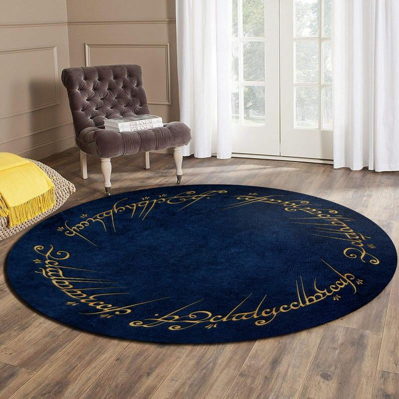 The Lord Of The Ring Round Mat Round Floor Mat Room Rugs Carpet Outdoor Rug Washable Rugs