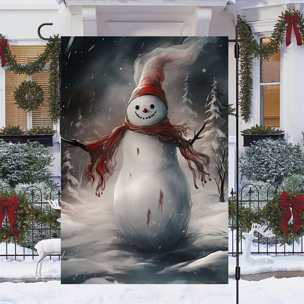 Winter's Whisper The Mystical Snowman Flag, Christmas Garden Flag, Home Decor Accessories, Christmas Outdoor Decor Ideas