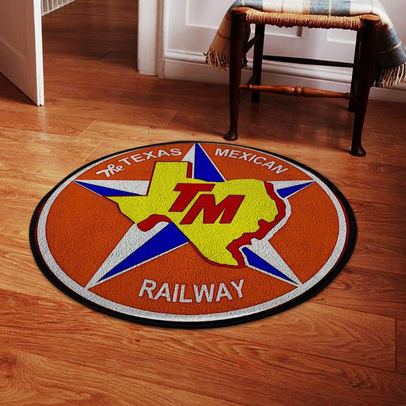 Texas Mexican Railway Living Room Round Mat Circle Rug