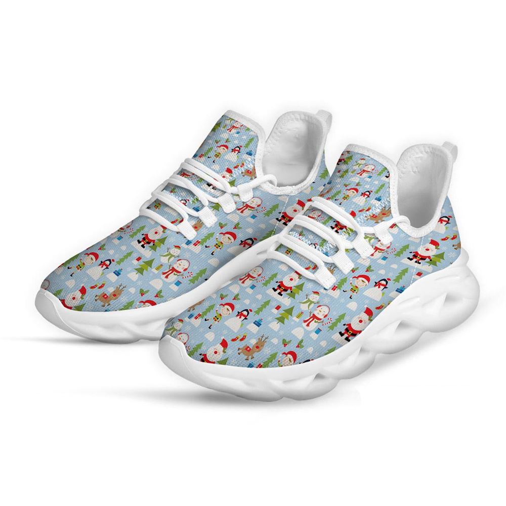 Merry Christmas Cute Print Pattern White Max Soul Shoes For Men Women, Best Running Sneaker, Christmas Shoes, Winter Fashion Shoes