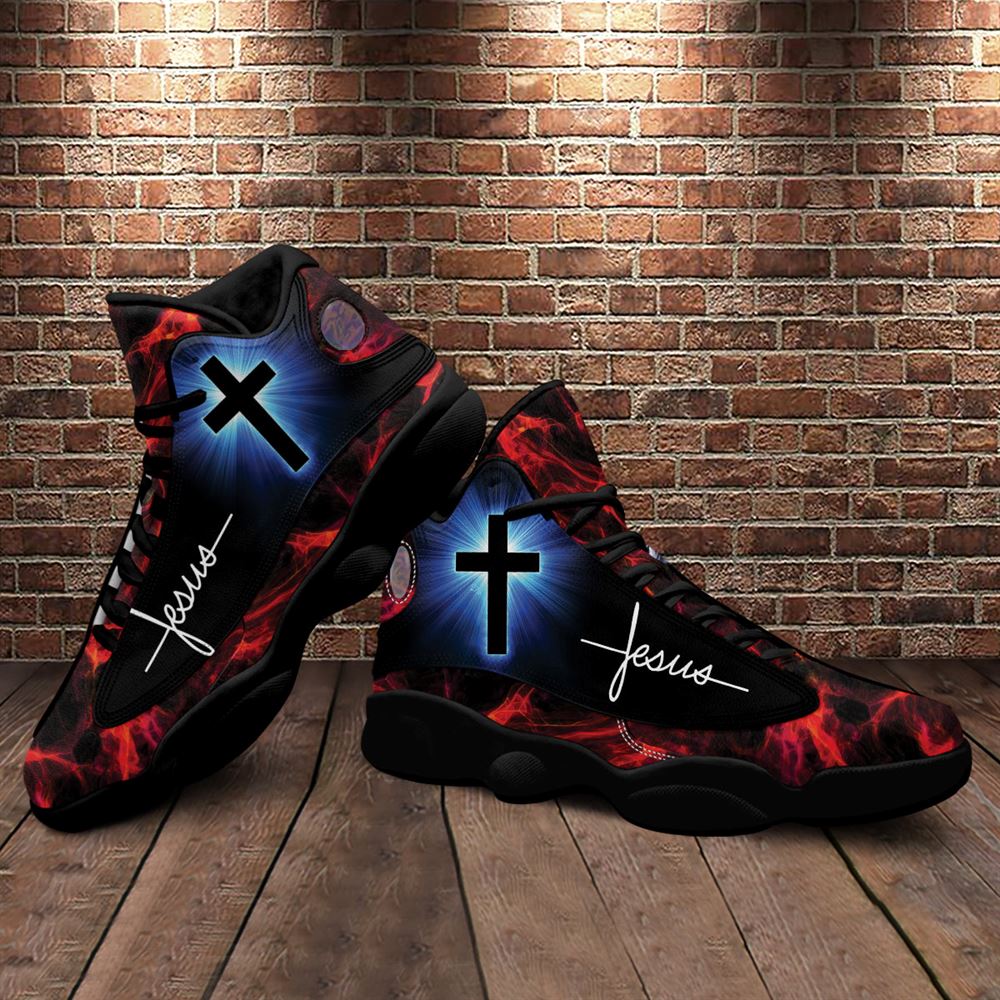 Jesus Sparkle Cross Jesus Faith Jd13 Shoes For Man And Women, Christian Basketball Shoes, Gift For Christian, God Shoes