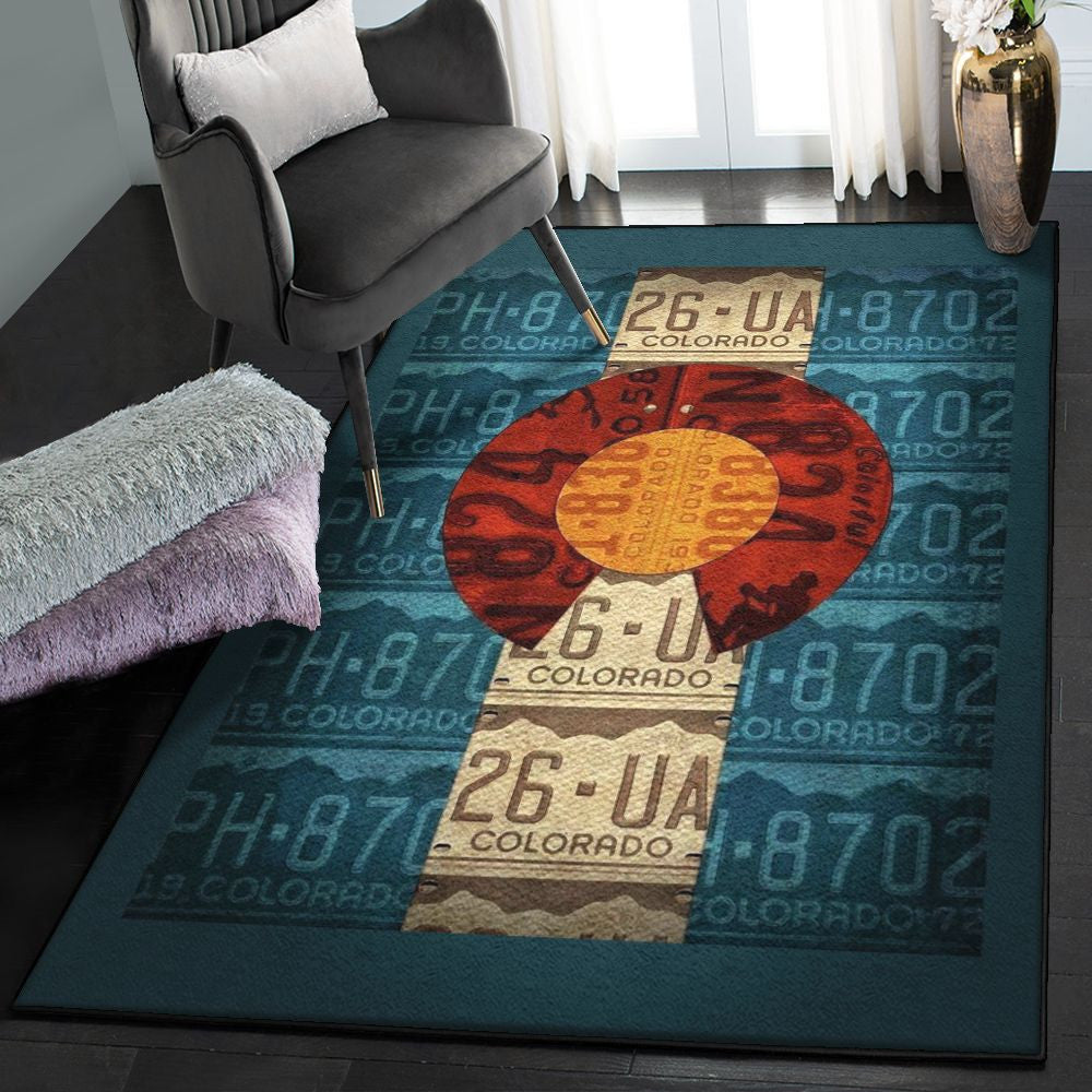 Denver Dining Room Rug Colorado Rug Rectangle Rugs Washable Area Rug Non-Slip Carpet For Living Room Bedroom