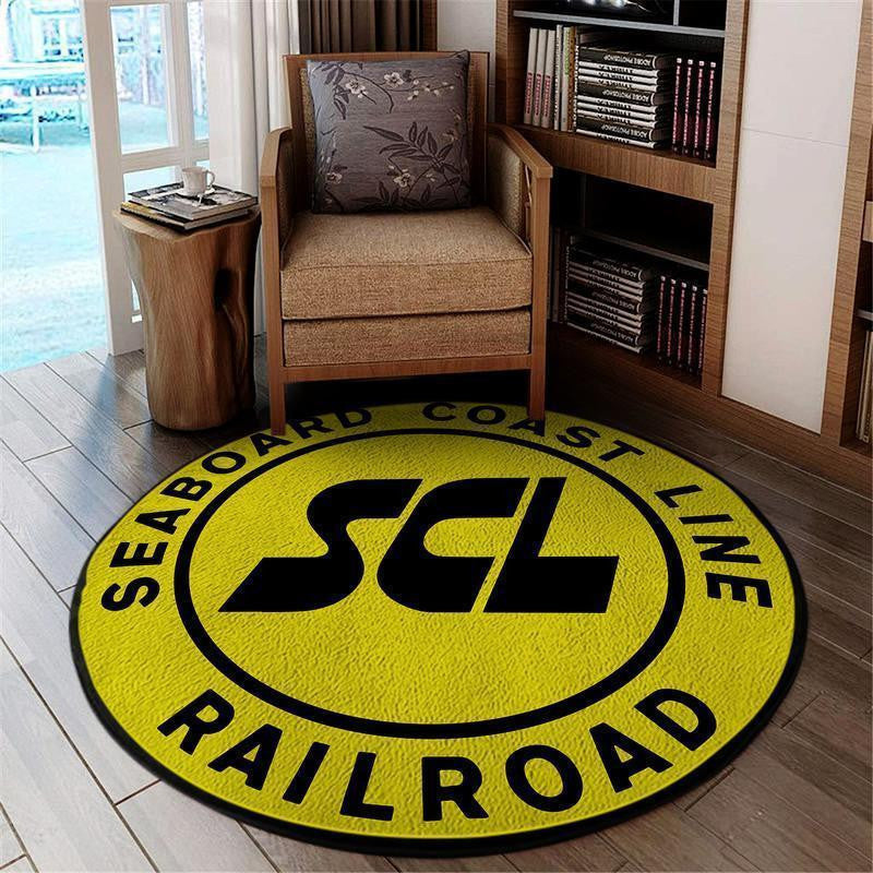 Scl Seaboard Round Mat Seaboard Coast Line Railroad Round Floor Mat Room Rugs Carpet Outdoor Rug Washable Rugs