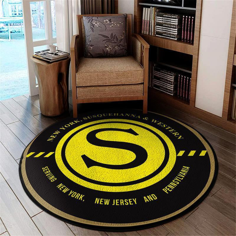 Susquehanna Living Room Round Mat Circle Rug Susquehanna Railroad