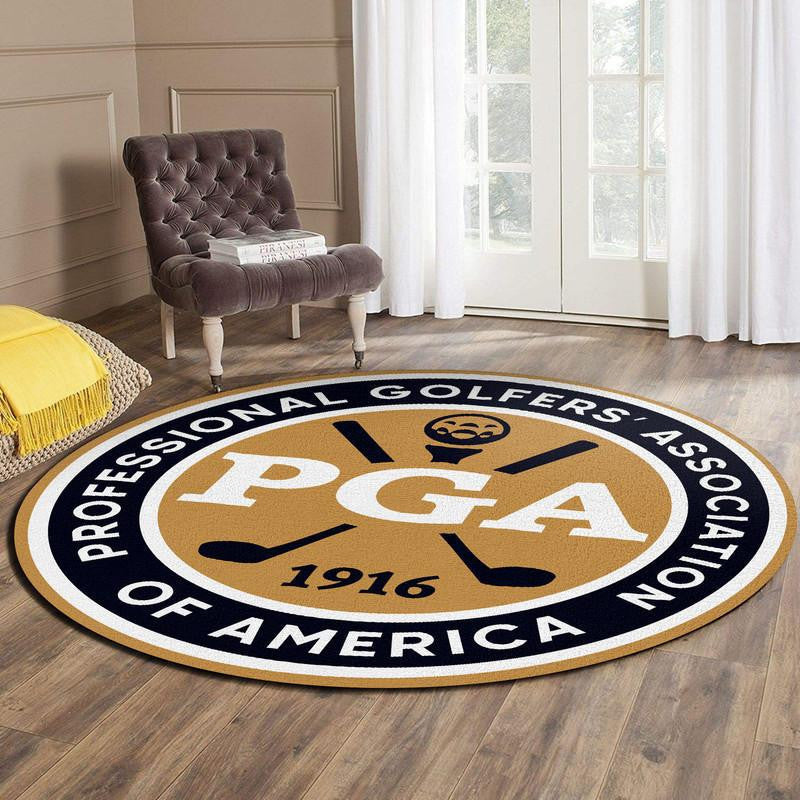 PGA Golf Living Room Round Mat Circle Rug