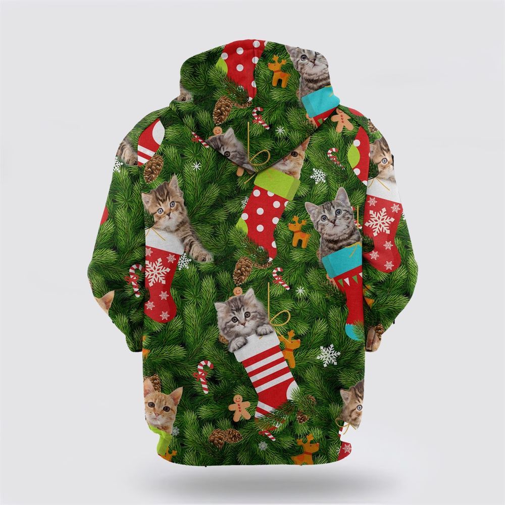 Cat Socks Christmas All Over Print 3D Hoodie For Men And Women, Christmas Cat Hoodie, Christmas Hoodie Cute, Christmas Fashion