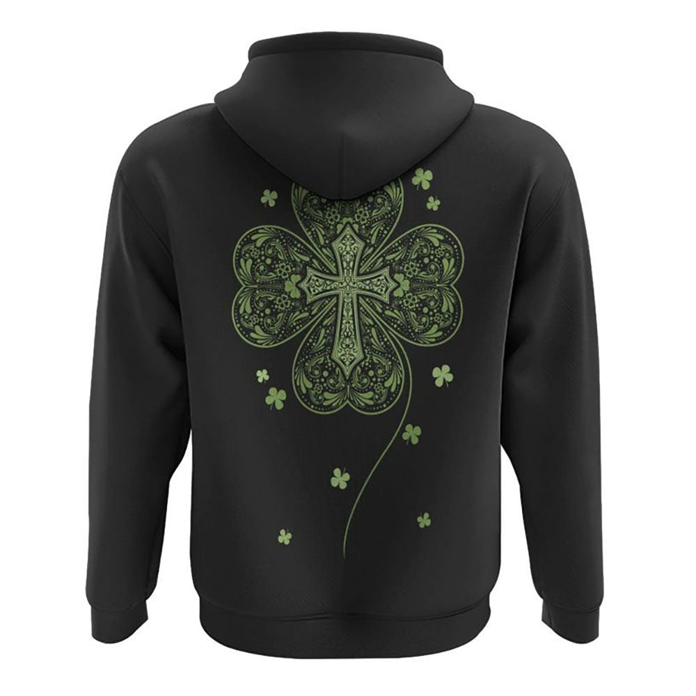 Clover Mandala Cross All Over Print 3D Hoodie, Christian Hoodie, Christian Sweatshirt, Bible Verse Shirt