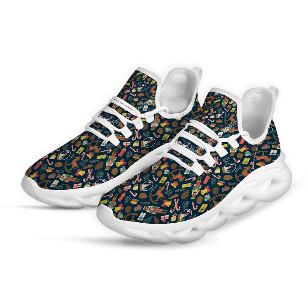 Decorations Christmas Print Pattern White Max Soul Shoes For Men Women, Best Running Sneaker, Christmas Shoes, Winter Fashion Shoes