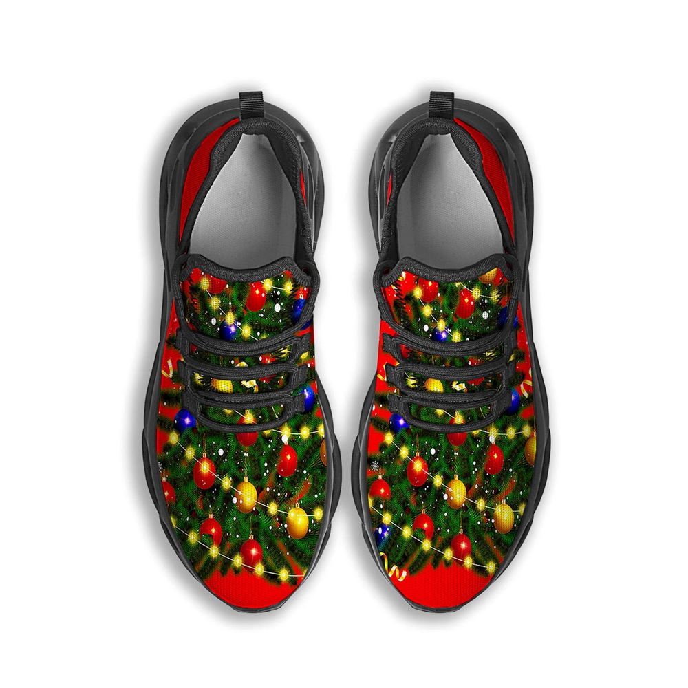 Lights Christmas Tree Print Black Max Soul Shoes For Men Women, Best Running Sneaker, Christmas Shoes, Winter Fashion Shoes