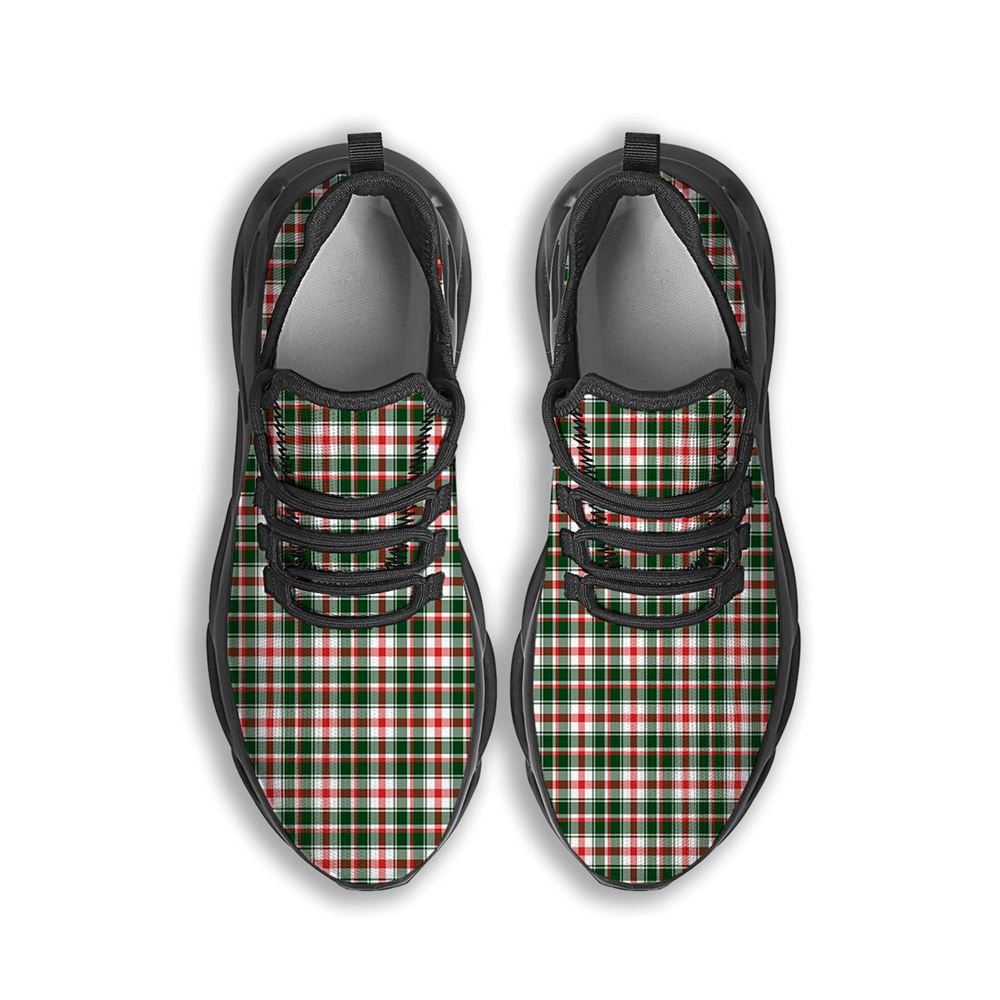 Madras Plaid Christmas Print Black Max Soul Shoes For Men Women, Best Running Sneaker, Christmas Shoes, Winter Fashion Shoes