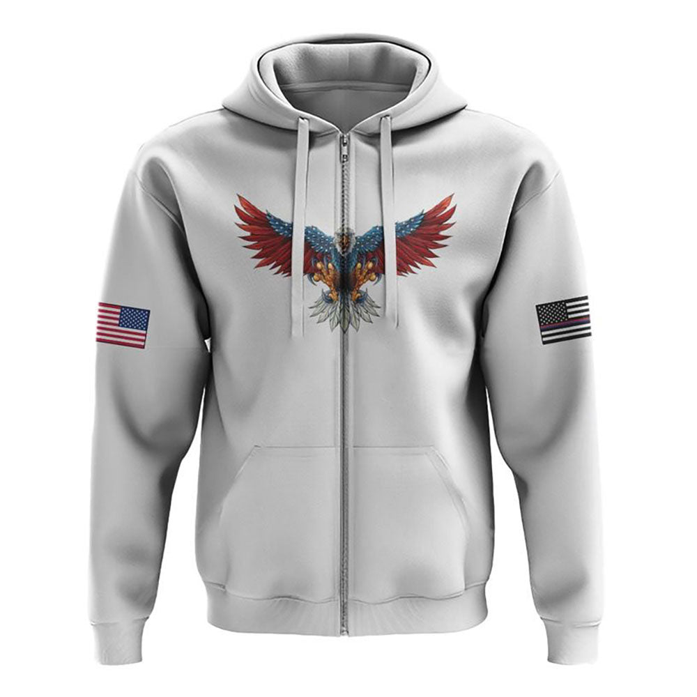 Back The Brave Eagle Flag All Over Print 3D Hoodie, Christian Hoodie, Christian Sweatshirt, Bible Verse Shirt