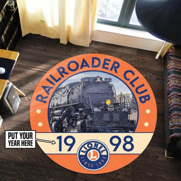 Personalized Up Union Pacific Railroader Club Round Mat Round Floor Mat Room Rugs Carpet Outdoor Rug Washable Rugs