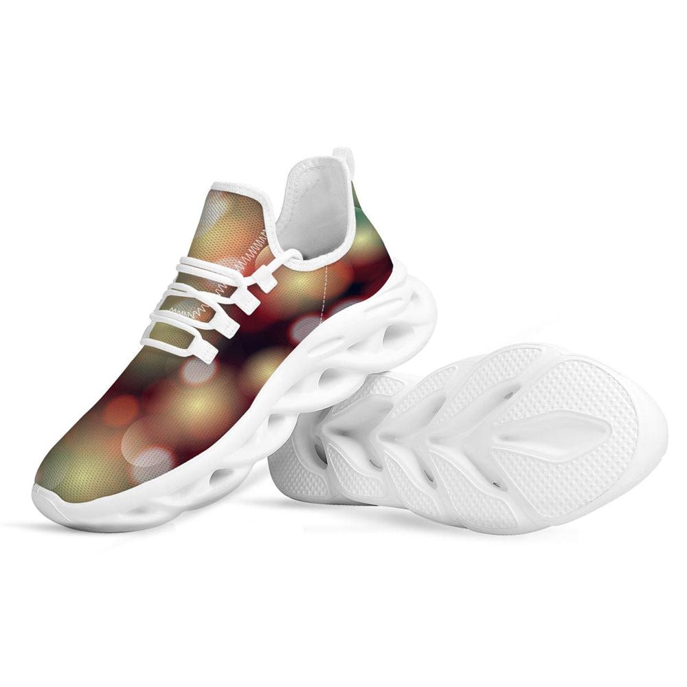 Christmas Defocused Lights Print White Max Soul Shoes For Men Women, Best Running Sneaker, Christmas Shoes, Winter Fashion Shoes