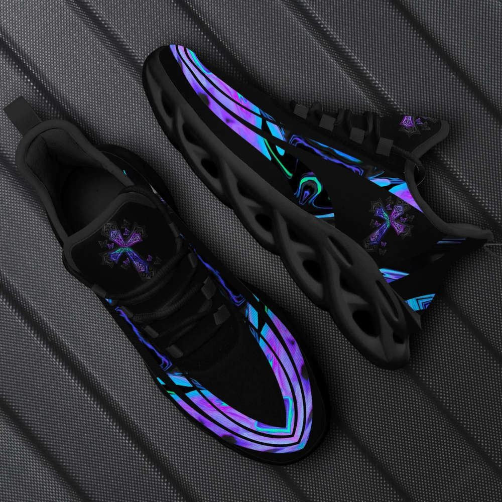 Christian Best Running Shoes, Jesus Running Sneakers Black Max Soul Shoes For Men And Women, Jesus Fashion Shoes