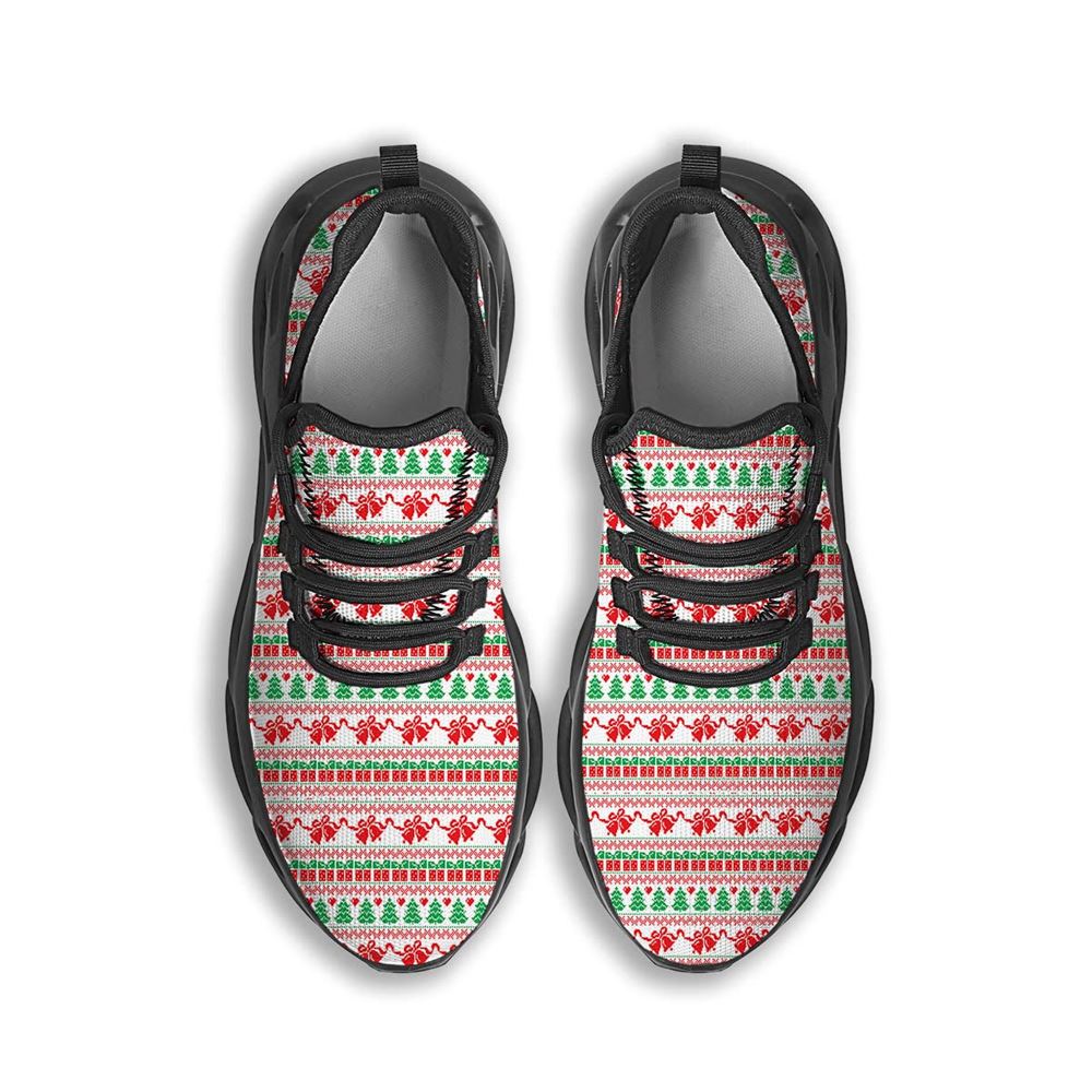 Party Knitted Christmas Print Pattern Black Max Soul Shoes For Men Women, Best Running Sneaker, Christmas Shoes, Winter Fashion Shoes