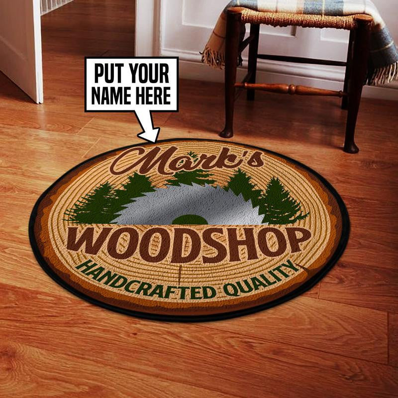 Personalized Woodshop Handcrafted Quality Round Mat Round Floor Mat Room Rugs Carpet Outdoor Rug Washable Rugs