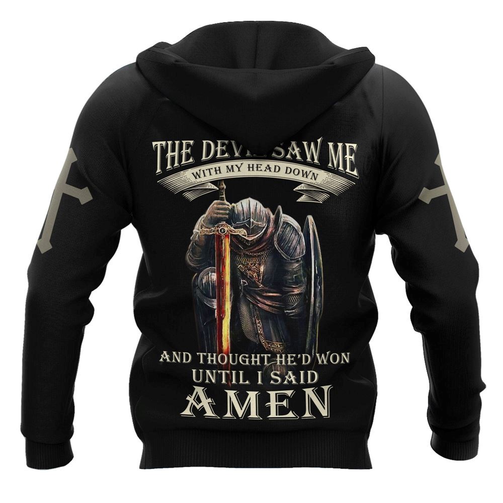 Lion Warrior Jesus Until I Said A Men God 3D Hoodie For Man And Women, Jesus Printed 3D Hoodie