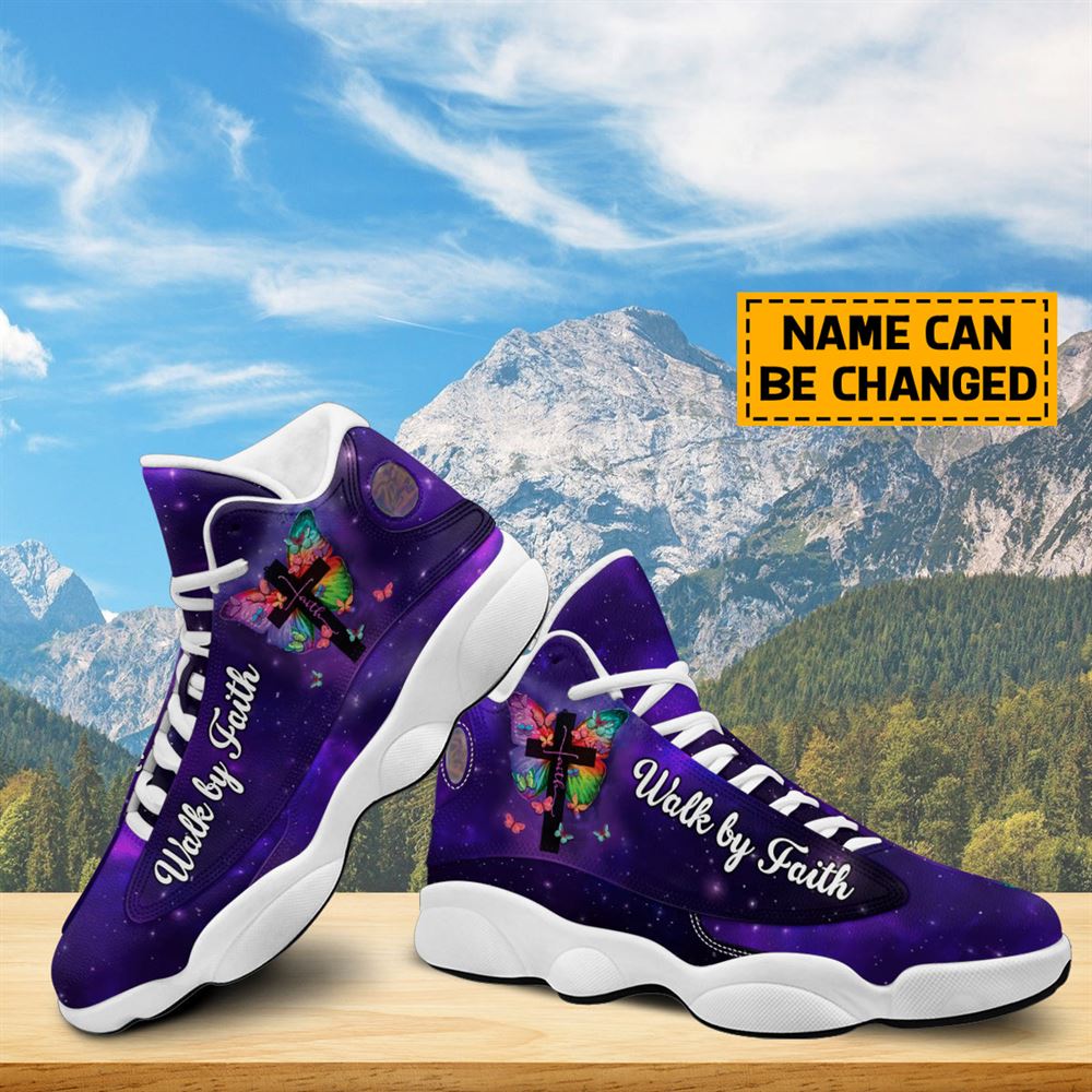 Walk By Faith Purple Customized Jd13 Shoes For Man And Women, Christian Basketball Shoes, Gifts For Christian, God Shoes