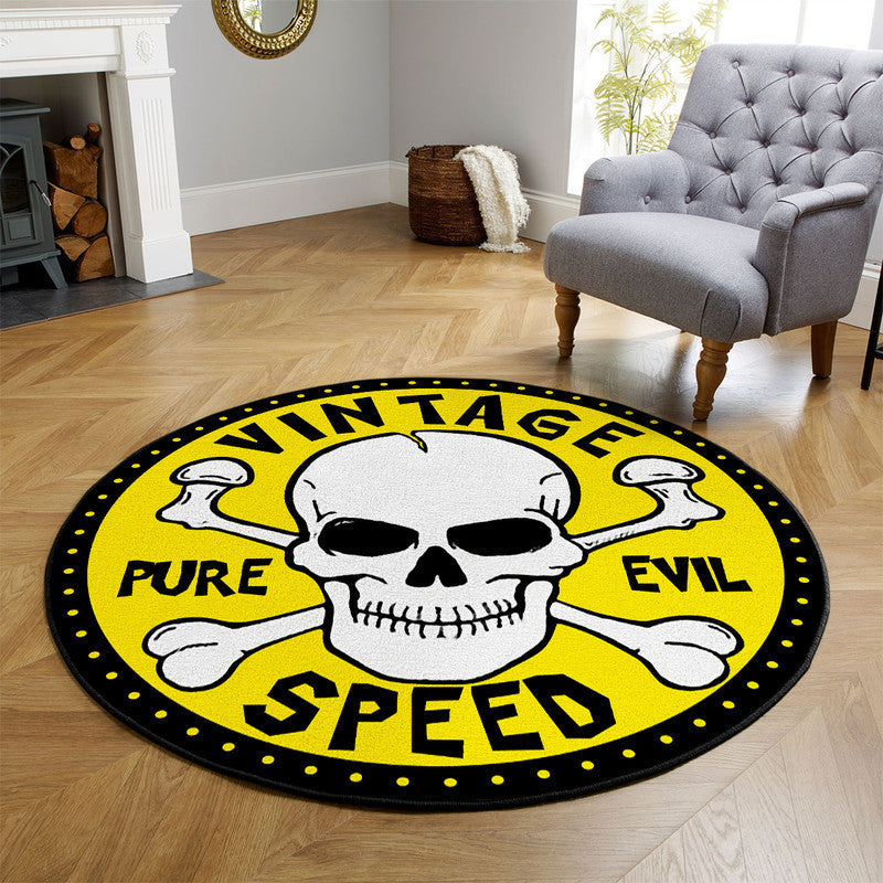 Vintage Speed Pure Evil Round Mat