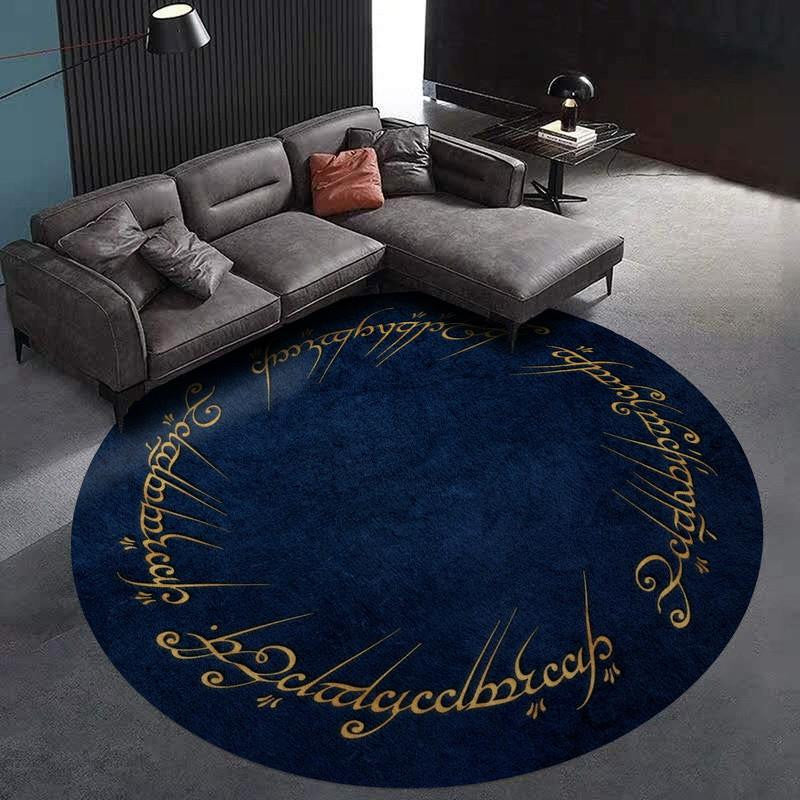 The Lord Of The Ring Round Mat Round Floor Mat Room Rugs Carpet Outdoor Rug Washable Rugs