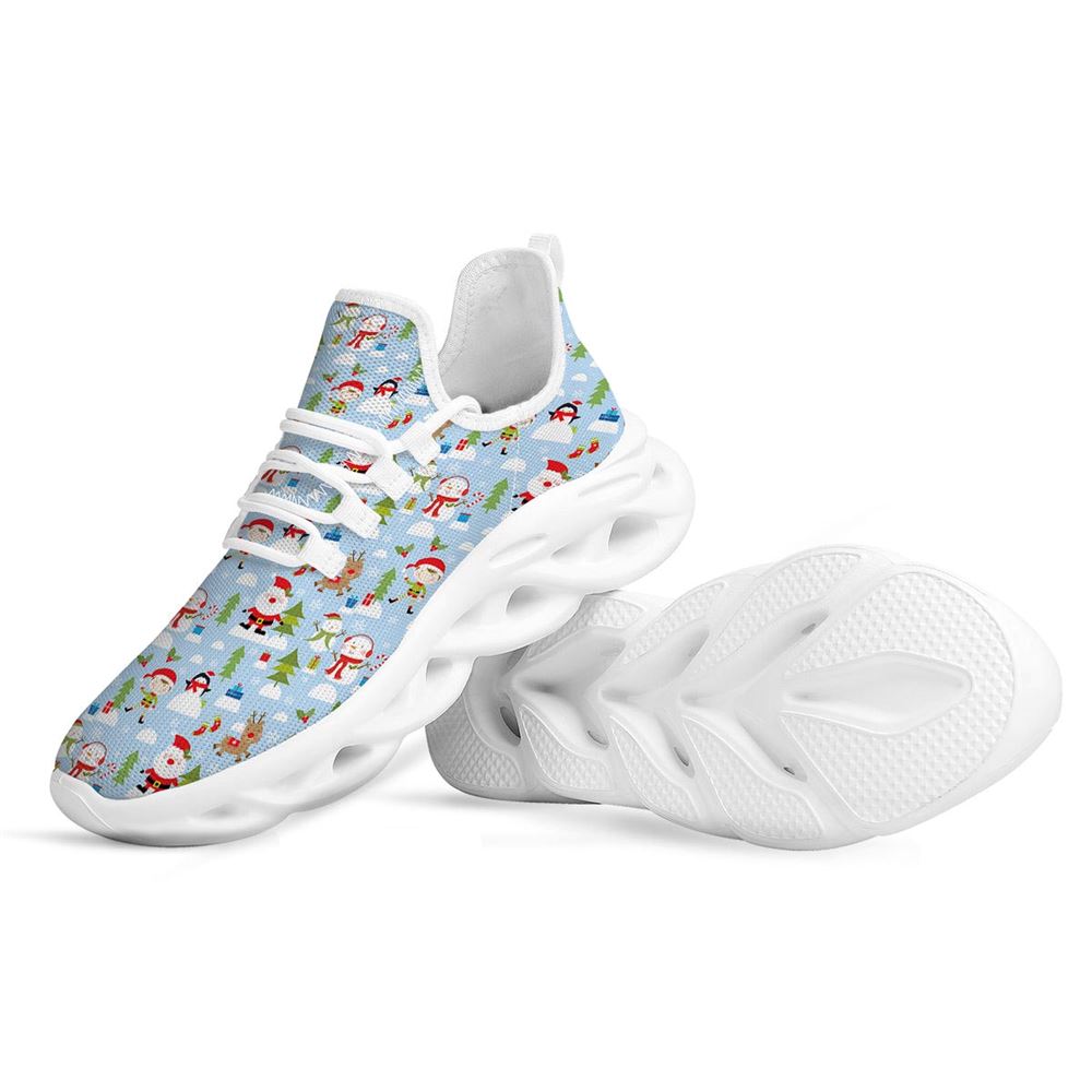 Merry Christmas Cute Print Pattern White Max Soul Shoes For Men Women, Best Running Sneaker, Christmas Shoes, Winter Fashion Shoes