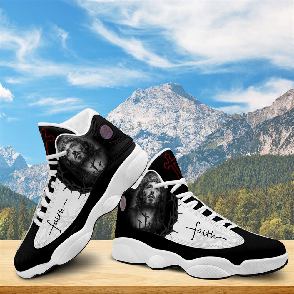 Jesus Portrait Art And Faith Jd13 Shoes For Man And Women Keep Faith, Christian Basketball Shoes, Gift For Christian, God Shoes