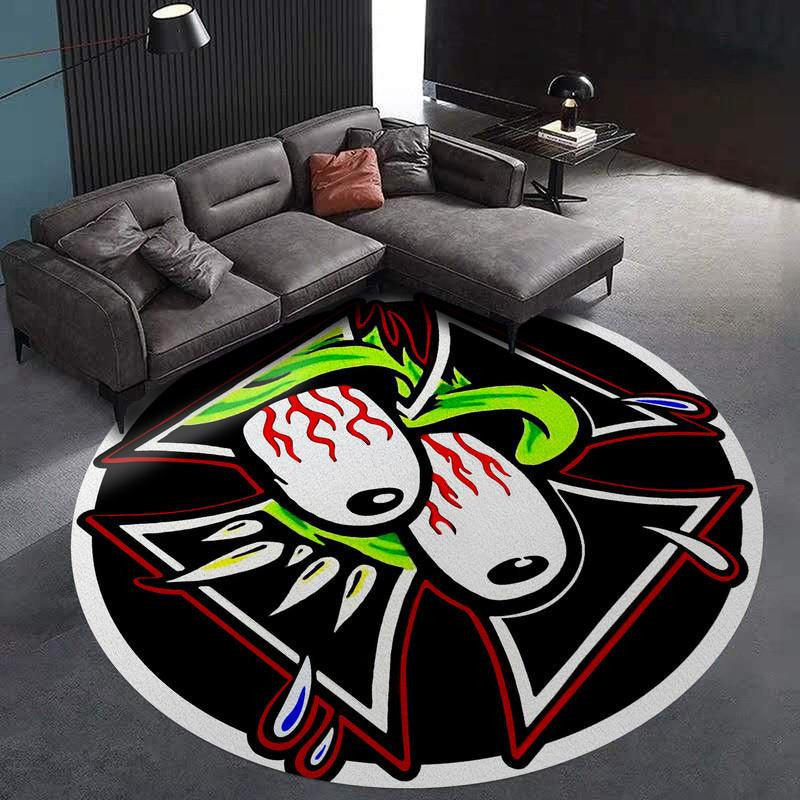 Rat Fink Garage Living Room Round Mat Circle Rug