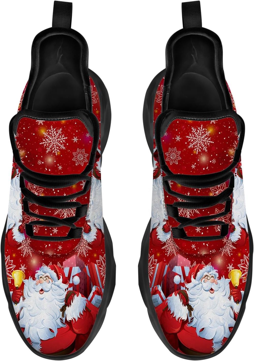 Christmas Running Shoes, Santa Claus Ring Bells Max Soul Shoes For Men Women, Christmas Shoes, Winter Fashion Shoes