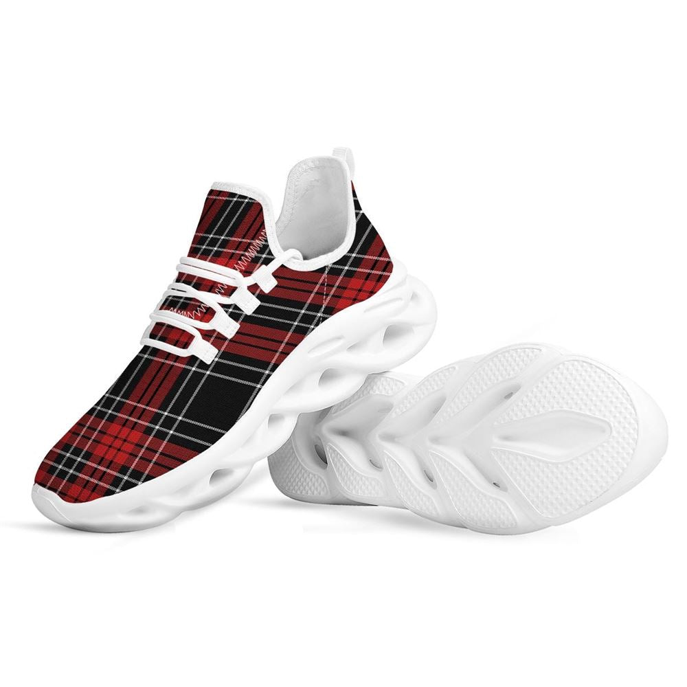 Christmas Red Plaid Scottish White Max Soul Shoes For Men Women, Best Running Sneaker, Christmas Shoes, Winter Fashion Shoes