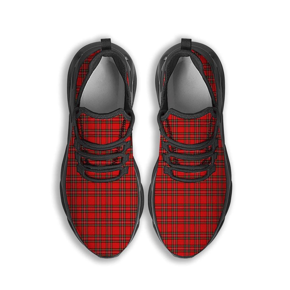 Tartan Christmas Scottish Print Pattern Black Max Soul Shoes For Men Women, Best Running Sneaker, Christmas Shoes, Winter Fashion Shoes