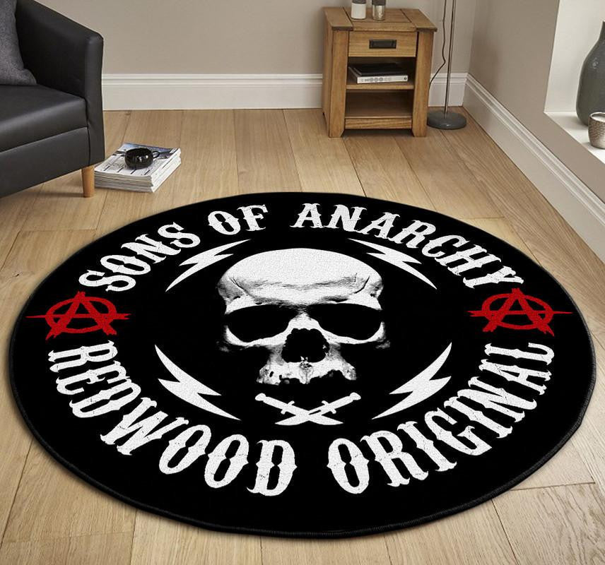 Sons Of Anarchy Chopper Motorcycle Round Mat Round Floor Mat Room Rugs Carpet Outdoor Rug Washable Rugs