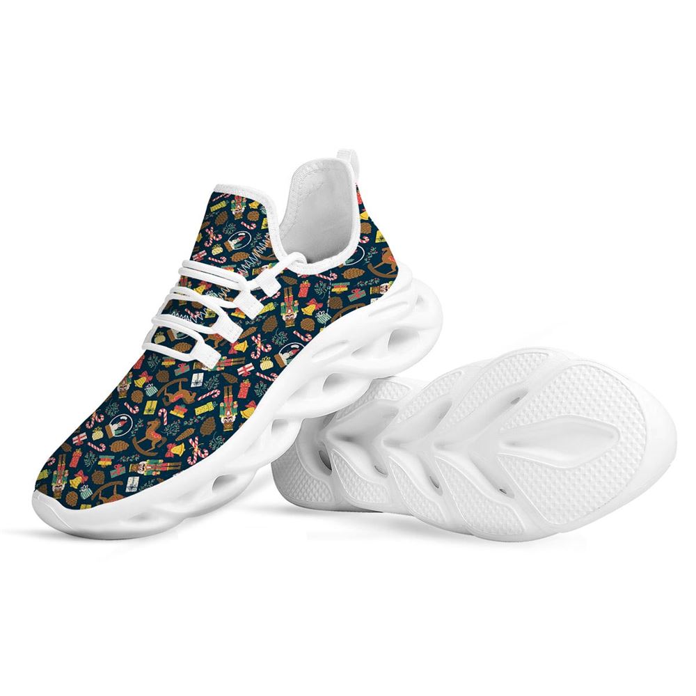 Decorations Christmas Print Pattern White Max Soul Shoes For Men Women, Best Running Sneaker, Christmas Shoes, Winter Fashion Shoes