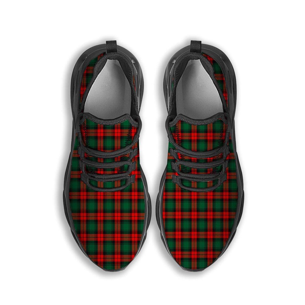 Tartan Christmas Print Pattern Black Max Soul Shoes For Men Women, Best Running Sneaker, Christmas Shoes, Winter Fashion Shoes