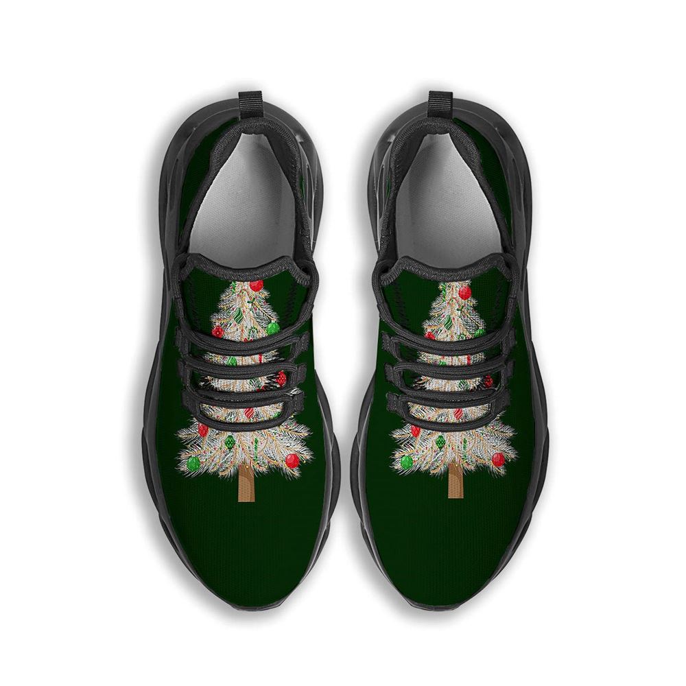 Christmas Decorated Tree Print Black Max Soul Shoes For Men Women, Best Running Sneaker, Christmas Shoes, Winter Fashion Shoes