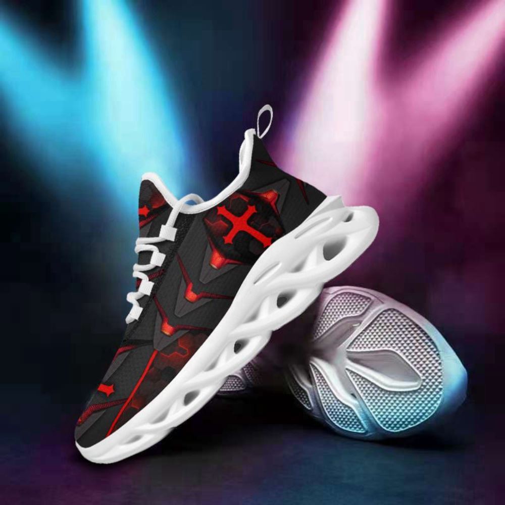 Christian Best Running Shoes, Jesus Running Black Christ Sneakers Max Soul Shoes For Men And Women, Jesus Fashion Shoes