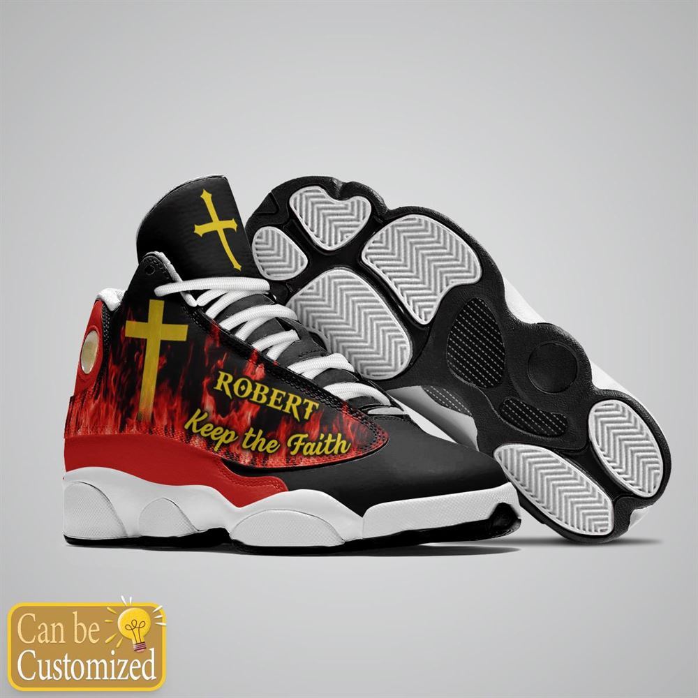 Jesus Keep The Faith Fire Custom Name Jd13 Shoes For Man And Women, Christian Basketball Shoes, Gifts For Christian, God Shoes